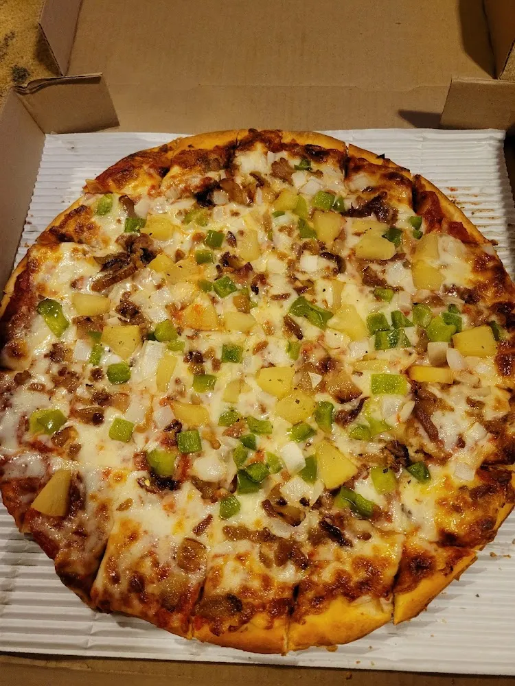 Green Peper Onion Bacon Pineapple